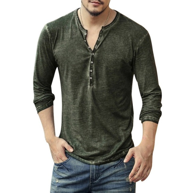 Autumn Casual Solid Male Clothing Plus Size 3XL T-shirt