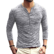 Autumn Casual Solid Male Clothing Plus Size 3XL T-shirt