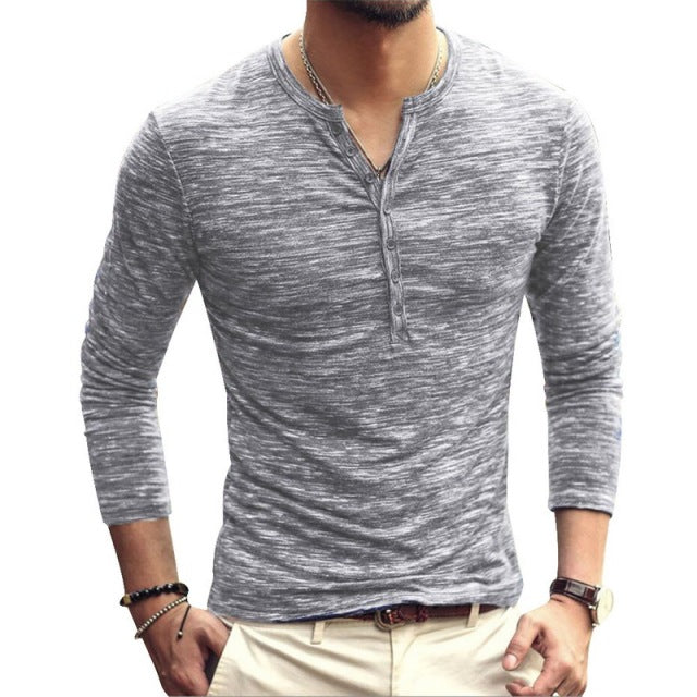 Autumn Casual Solid Male Clothing Plus Size 3XL T-shirt