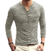 Autumn Casual Solid Male Clothing Plus Size 3XL T-shirt