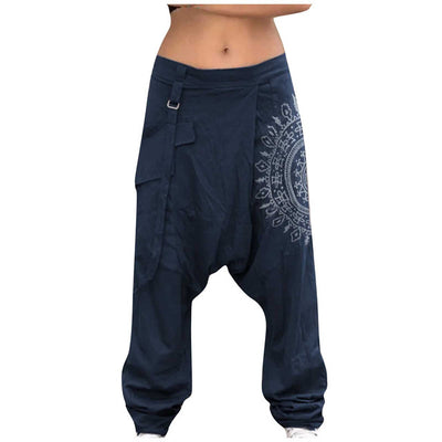 Men Casual Elastic Waist Baggy Trousers Long Pants