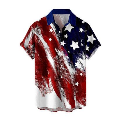 Independence Day Star Printed Men Shirts