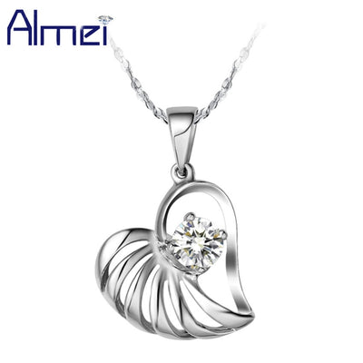 New Almei  Zircon Rhinestone New Designer 2016 Fashion Jewelry Drop Necklace and Pandant with Free Chain For Lover's Gifts N013
