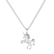 Suteyi Fashion Pandant New Gold-color Life Is Magic Unicorn Horse Alloy Clavicle Chain Necklace Pendant Jewelry Gift