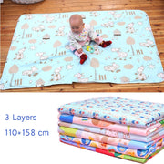 4 Sizes Baby Waterproof Sheet Urine Changing Pads Urine Pad Cartoon Reusable Infant Bedding Nappy Burp Mattress Changing Mat