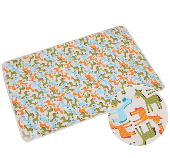 4 Sizes Baby Waterproof Sheet Urine Changing Pads Urine Pad Cartoon Reusable Infant Bedding Nappy Burp Mattress Changing Mat
