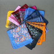 Hot New Popular 34 x 34 CM Man Paisley Flower Dot Pocket Square Men Paisley Casual Hankies For men's Suit Big Size Handkerchief