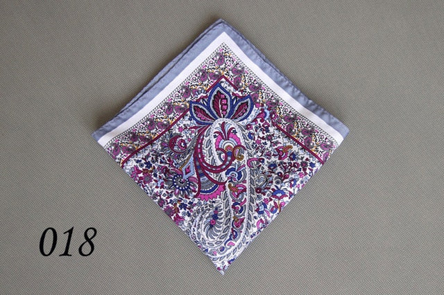 Hot New Popular 34 x 34 CM Man Paisley Flower Dot Pocket Square Men Paisley Casual Hankies For men's Suit Big Size Handkerchief